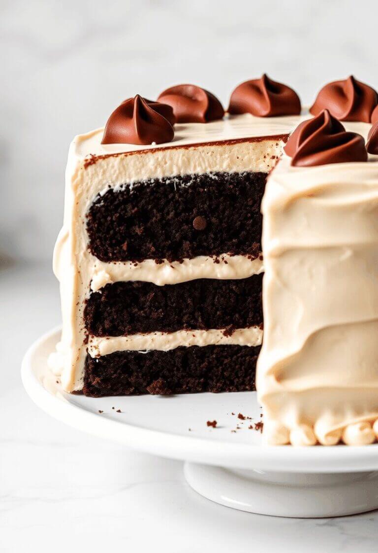 Chocolate Cake with Vanilla Icing