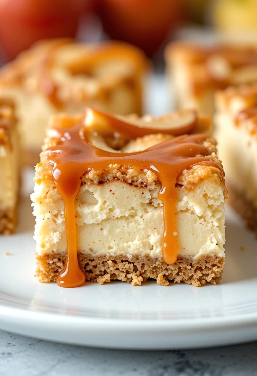 Caramel Apple Cheesecake Bars