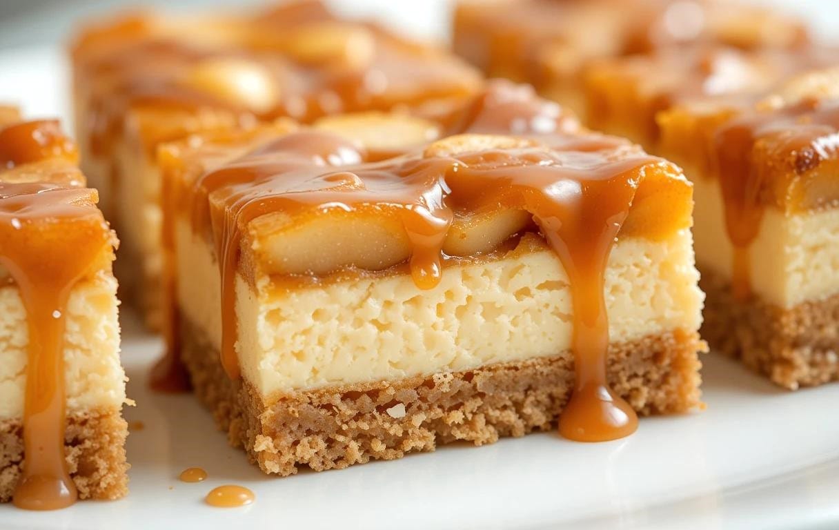 Caramel Apple Cheesecake Bars