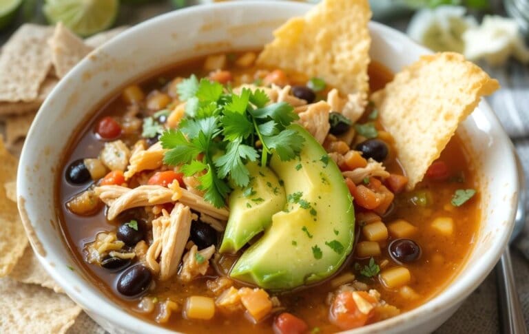 Slow Cooker Mexican Chicken Lime Soup
