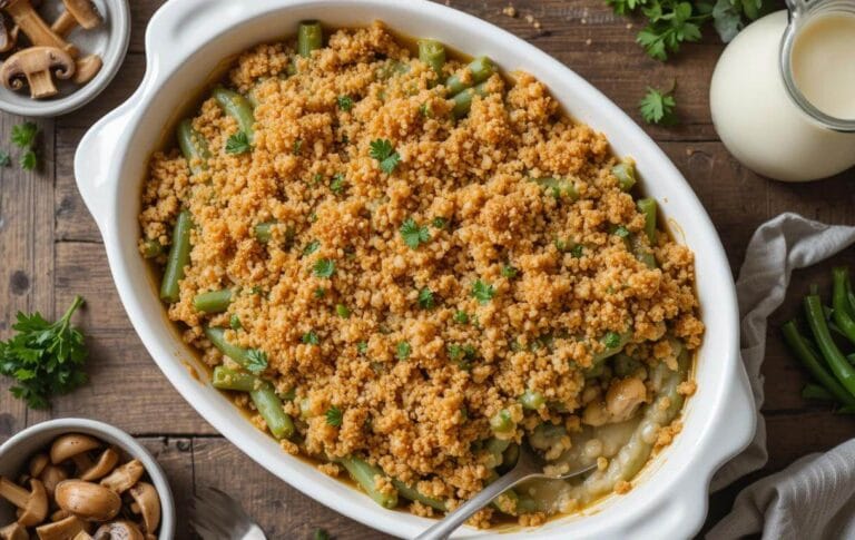 Gluten Free Vegan Green Bean Casserole
