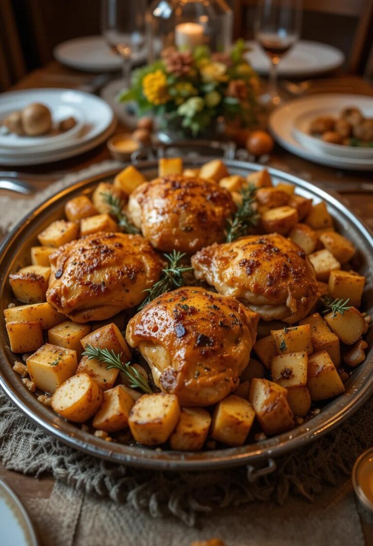 Baked Chicken Thighs and Potatoes