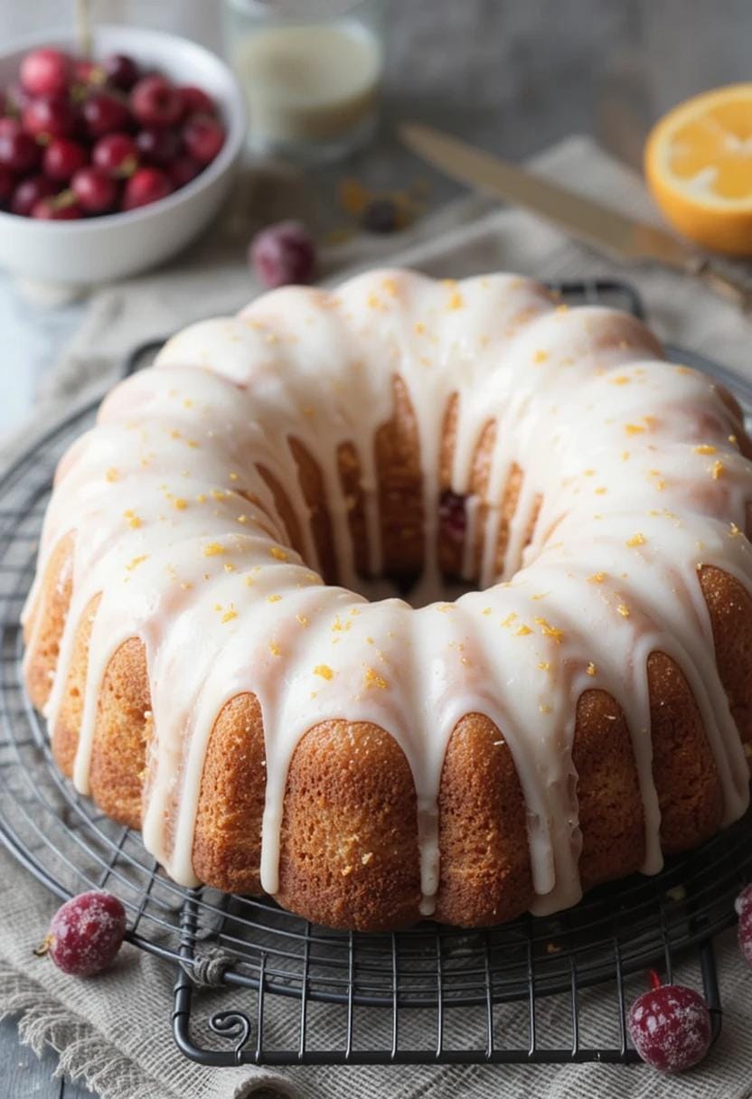 cranberry orange Bundt cake