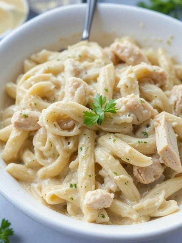 crockpot garlic parmesan chicken pasta