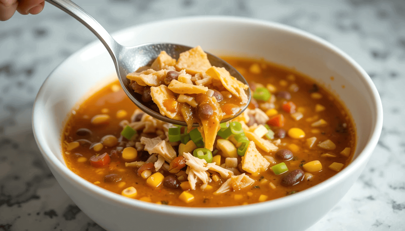Making a flavorful chicken tortilla soup recipe can feel time-consuming