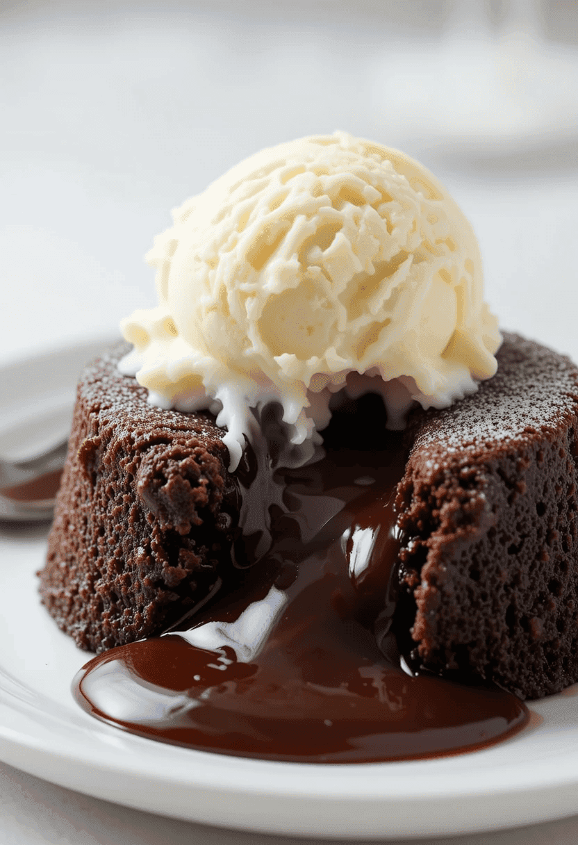Chocolate Lava Cake with a rich molten center