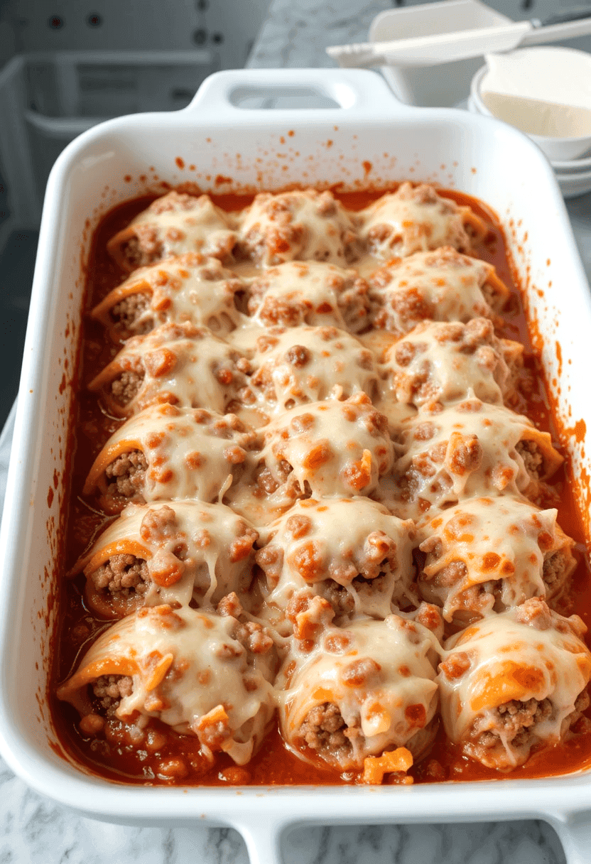 hearty stuffed pasta shells with ground beef recipe—cheesy, flavorful, and perfect for any family dinner