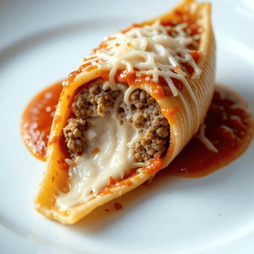 hearty stuffed pasta shells with ground beef recipe—cheesy, flavorful, and perfect for any family dinner