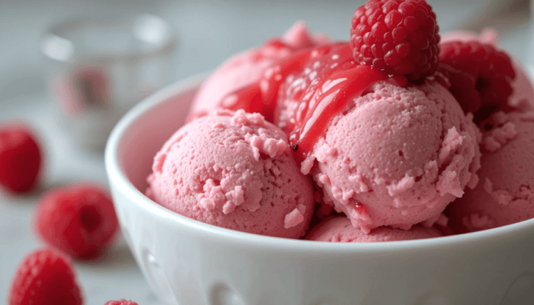 Raspberry Ice Cream Homemade