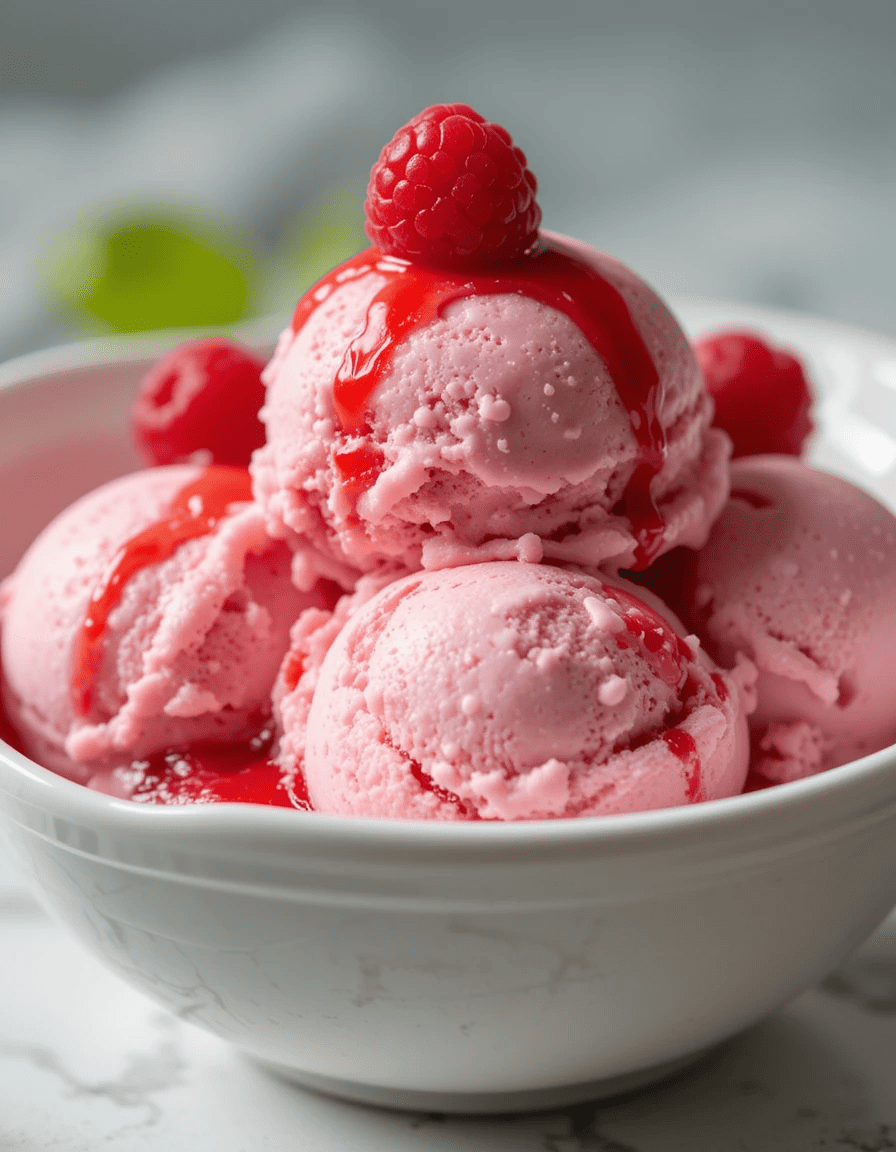 Raspberry Ice Cream Homemade