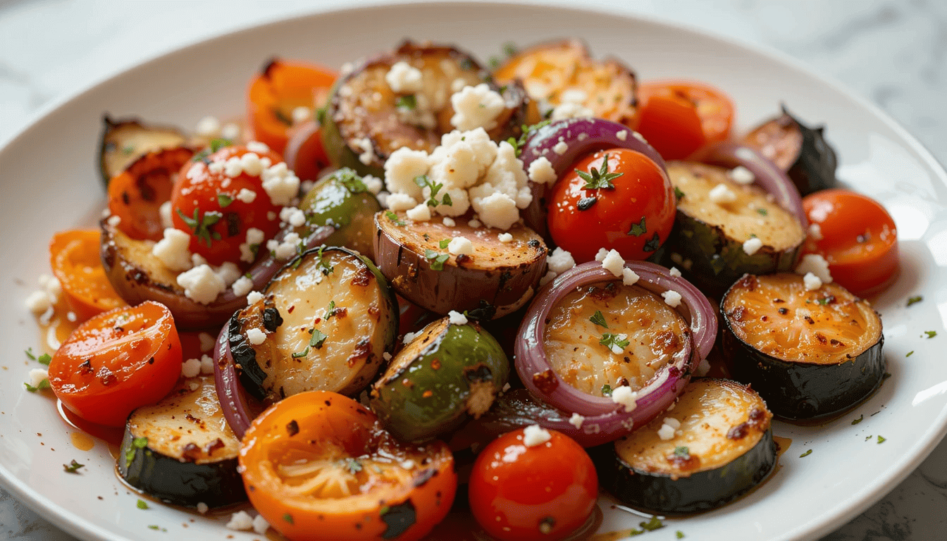 This Mediterranean roasted vegetables recipe is an easy