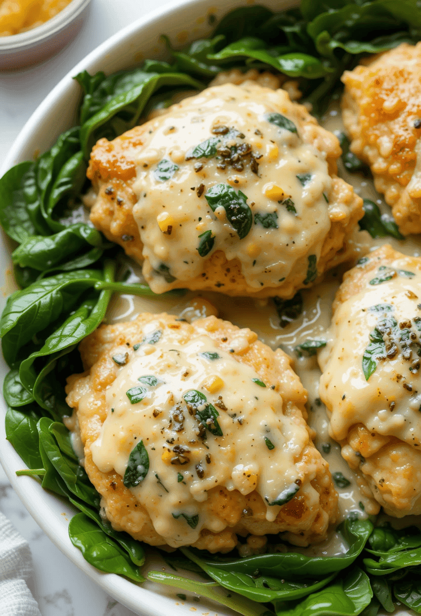 Whip up this creamy garlic chicken with spinach for a quick, flavorful, and comforting one-pan meal that’s perfect for any night of the week!