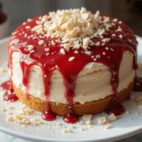 White Chocolate Raspberry Cake