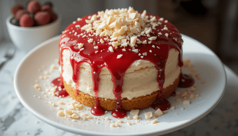 White Chocolate Raspberry Cake