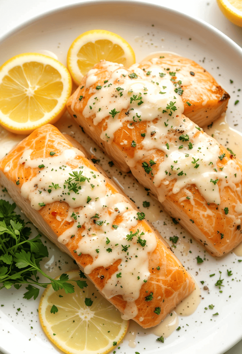 salmon with lemon cream sauce