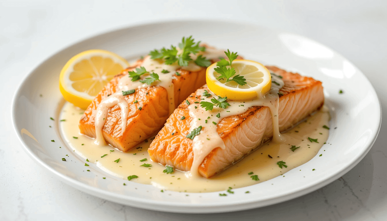 salmon with lemon cream sauce