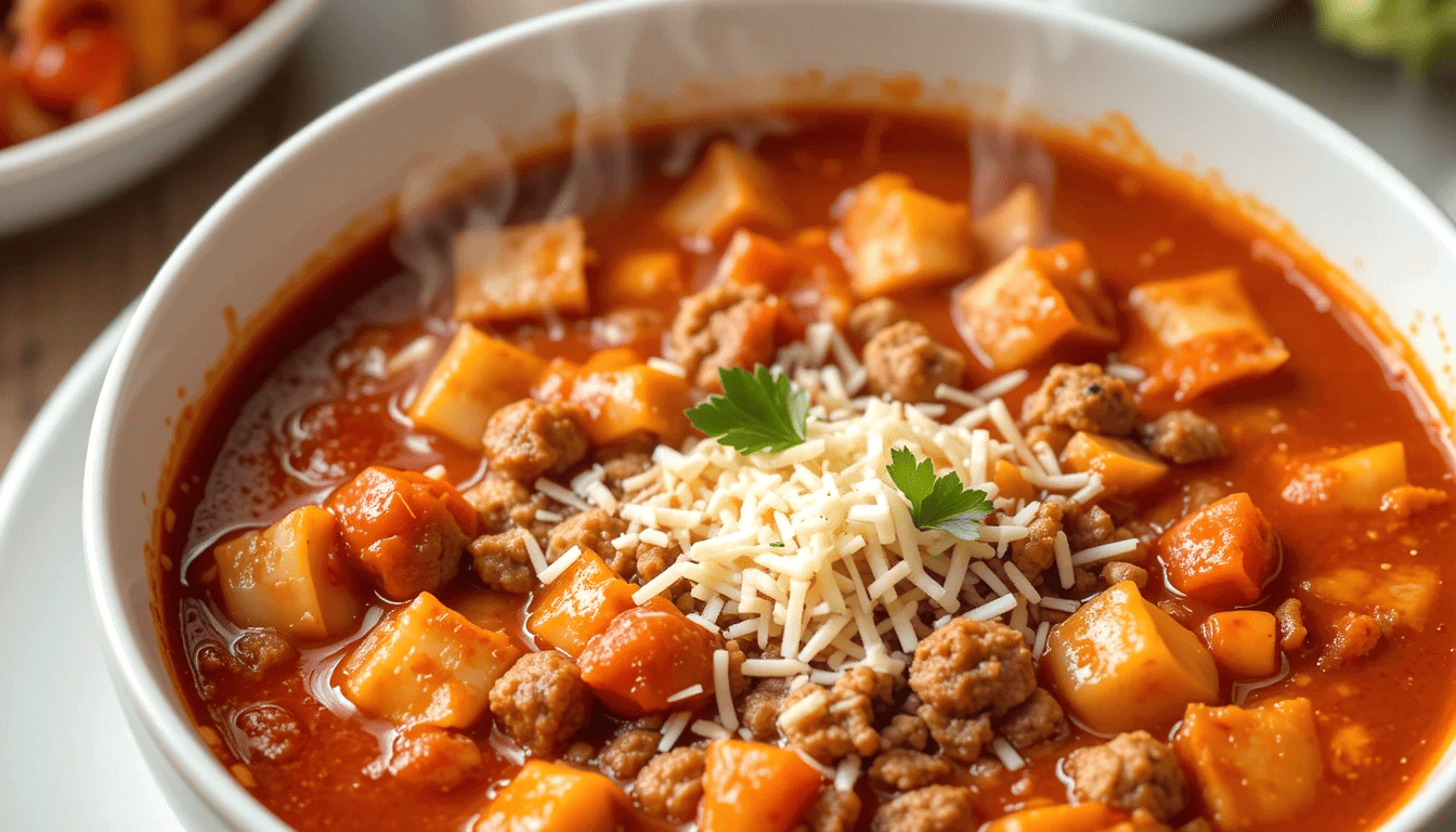 Easy Lasagna Soup Recipe