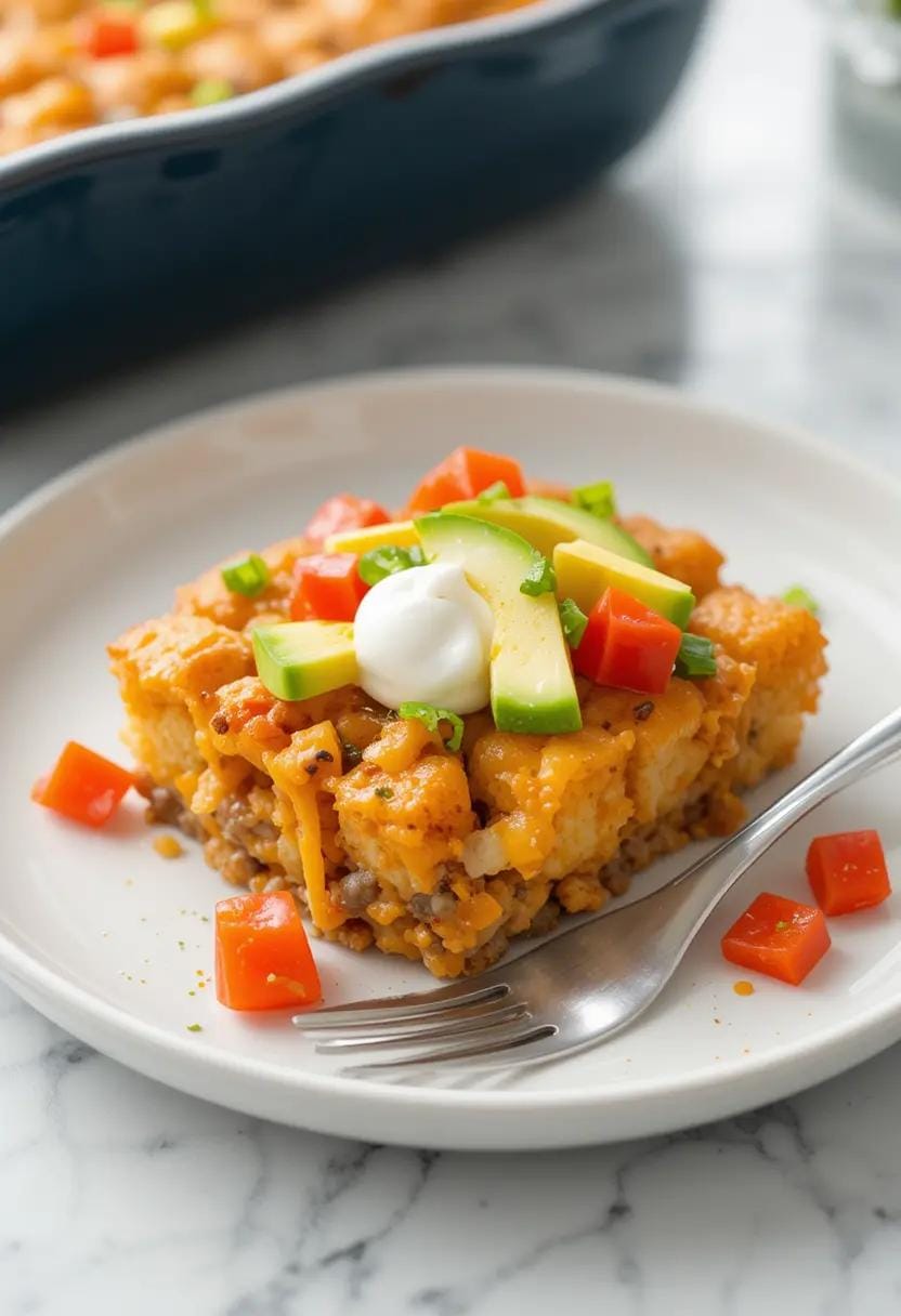 easy taco tater tot casserole