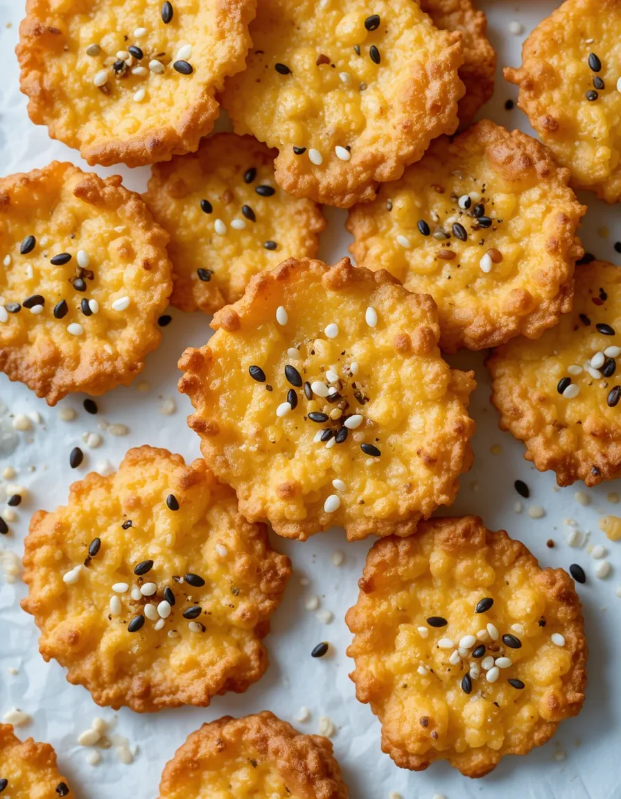 Baked Cottage Cheese Crispy Chips with Only One Ingredient.