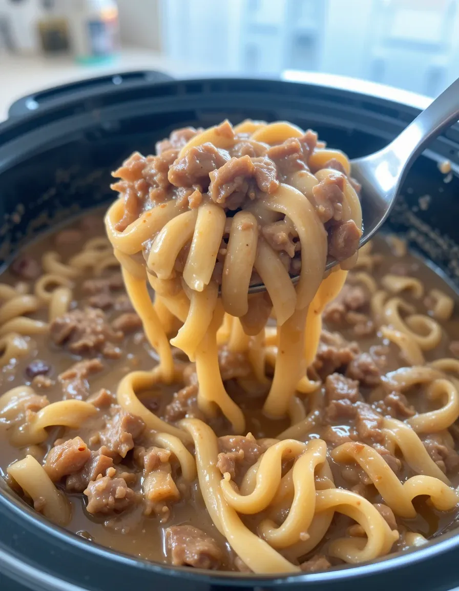Beef And Noodles Crockpot recipe is packed with hearty, slow-cooked goodness in every bite