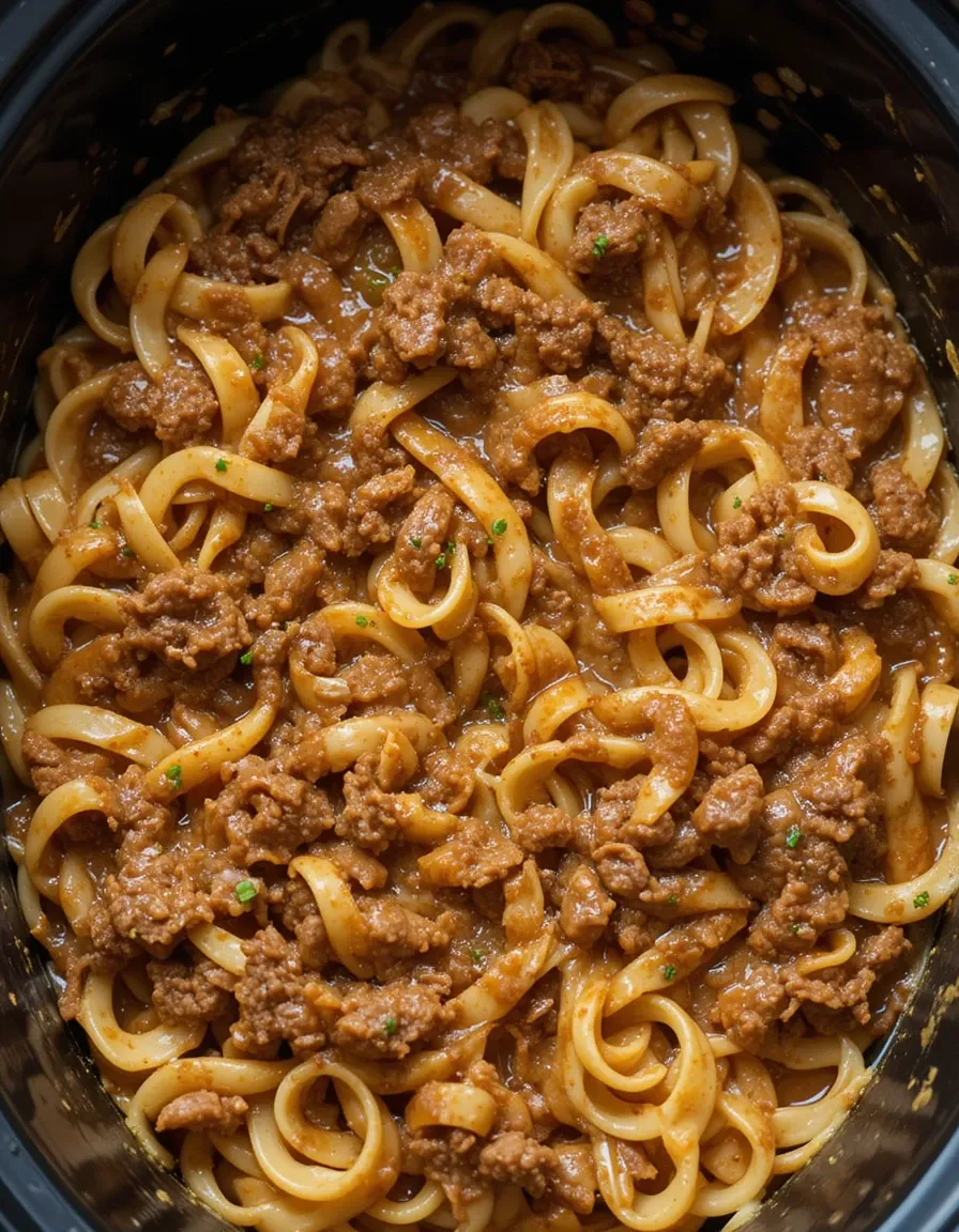Beef And Noodles Crockpot recipe is slow-cooked to perfection, just like Lazy Beef And Noodles