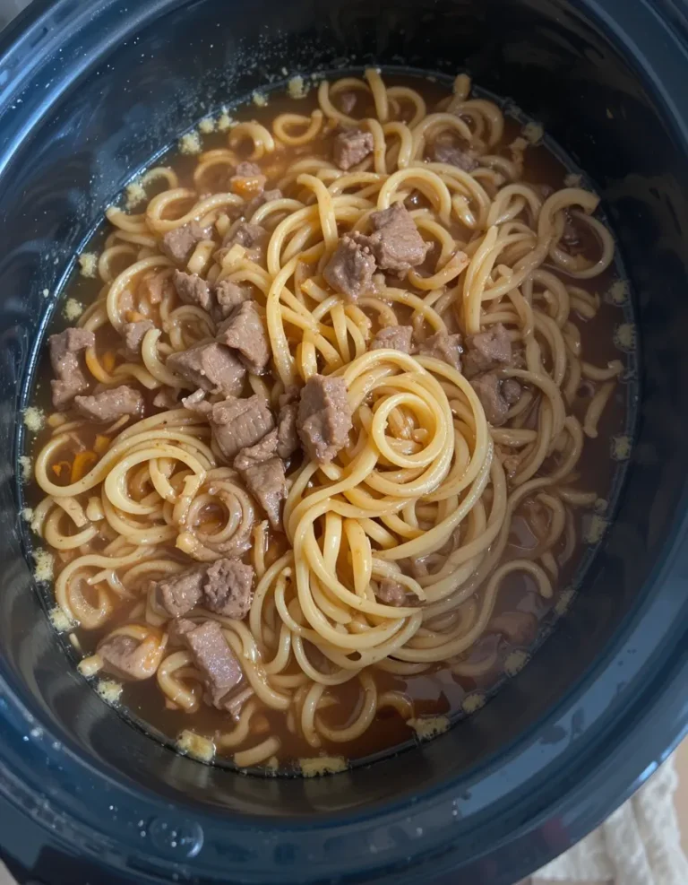 Beef And Noodles Crockpot recipe makes it easy