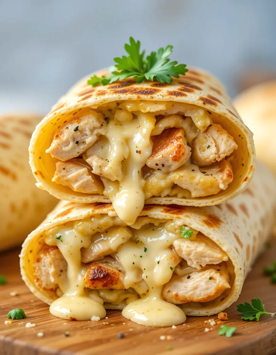 Cheesy Chicken Wraps Recipe