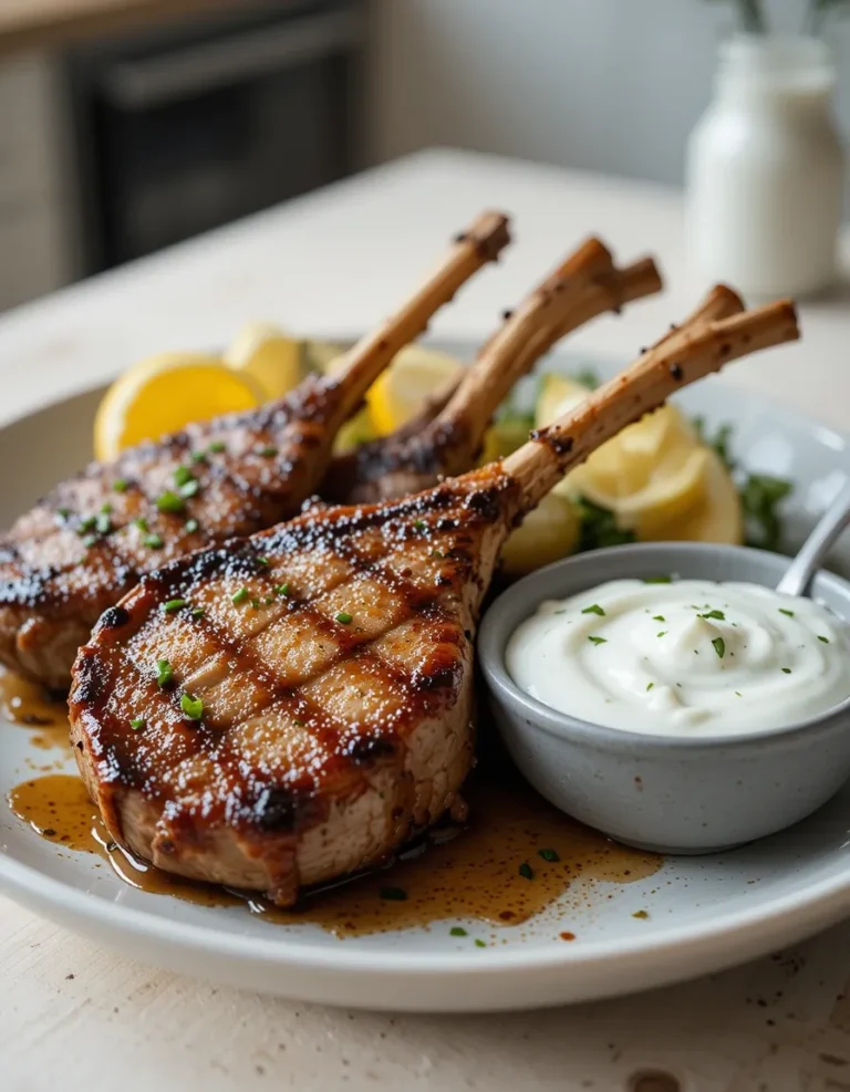 Grilled Greek Style Lamb Chops