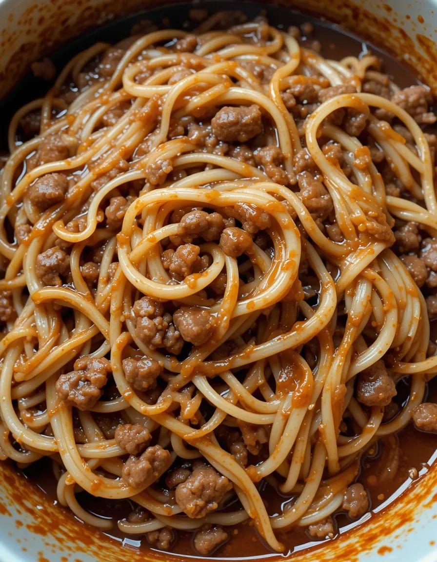 mongolian ground beef noodles are ready in minutes with simple ingredients