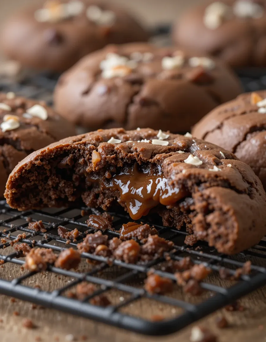 Soft Chewy German Chocolate Cookies with Coconut & Pecans