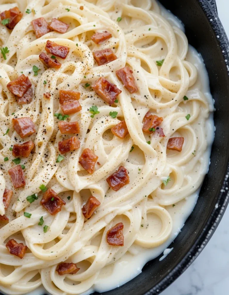 Spaghetti Recipes Creamy & Packed with Crispy Bacon