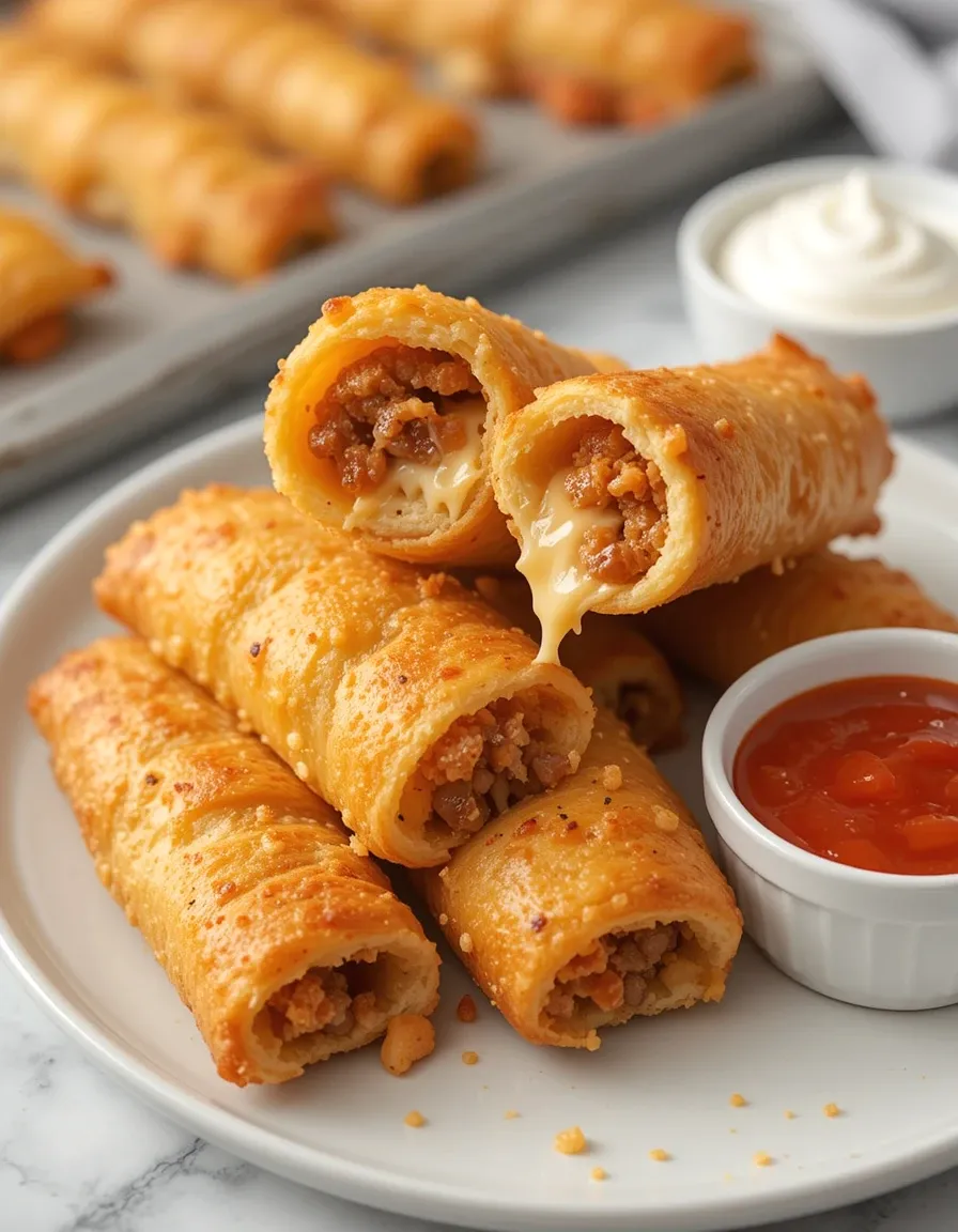 Taco Sticks with Seasoned Ground Beef & Cheese