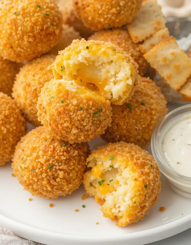 Air Fryer Cheesy Mashed Potato Balls