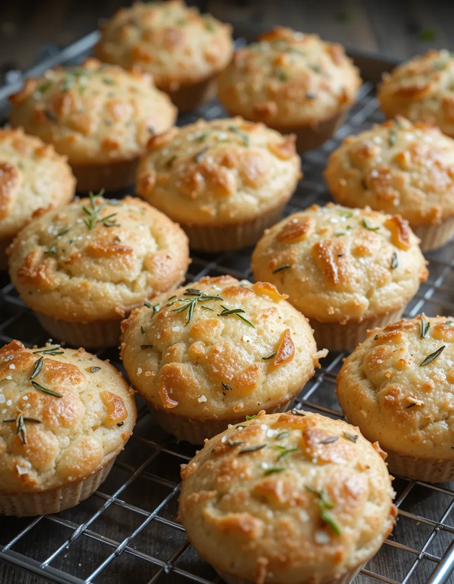 Delicious Garlic Rosemary Focaccia Muffins