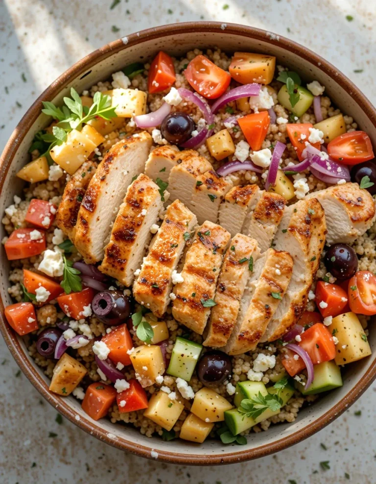 Healthy Greek Chicken Bowls Recipe