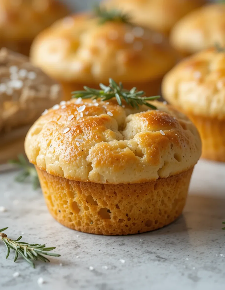 Homemade Garlic Rosemary Focaccia Muffins
