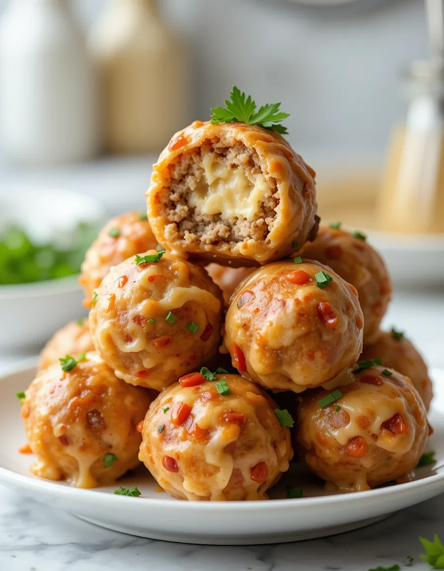 Rotel Cream Cheese Sausage Balls.