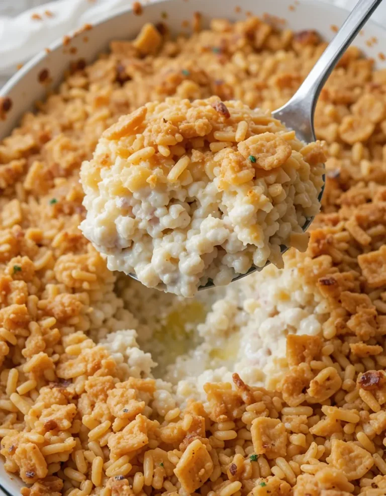 Chicken and Rice Casserole with Ritz Cracker