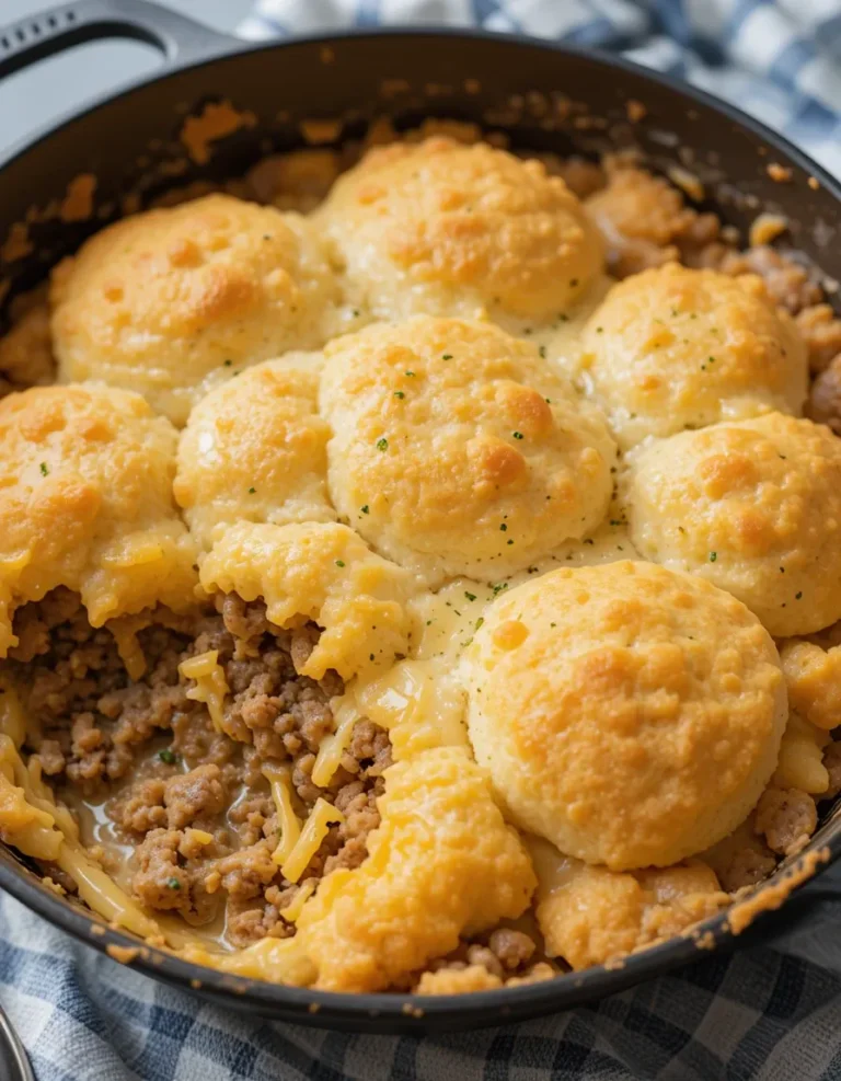 Cheddar Bay Hamburger Casserole