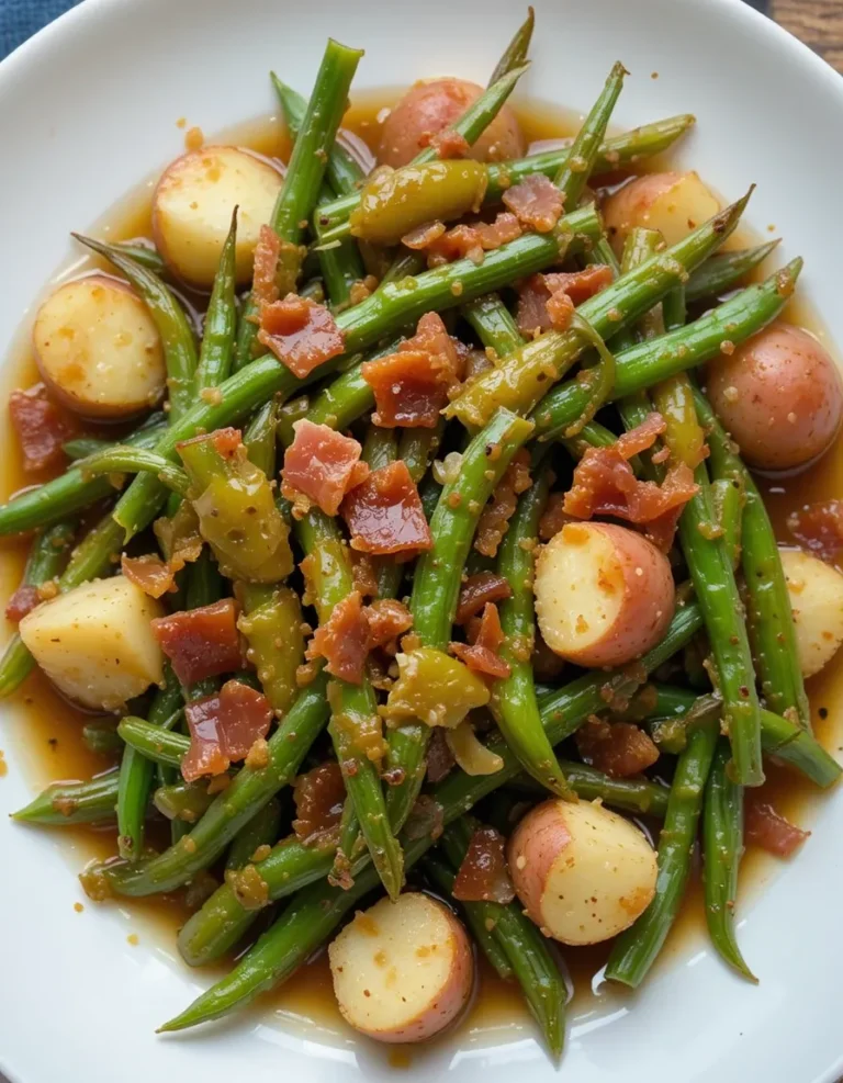 Country Ranch Green Beans And Potatoes with Bacon