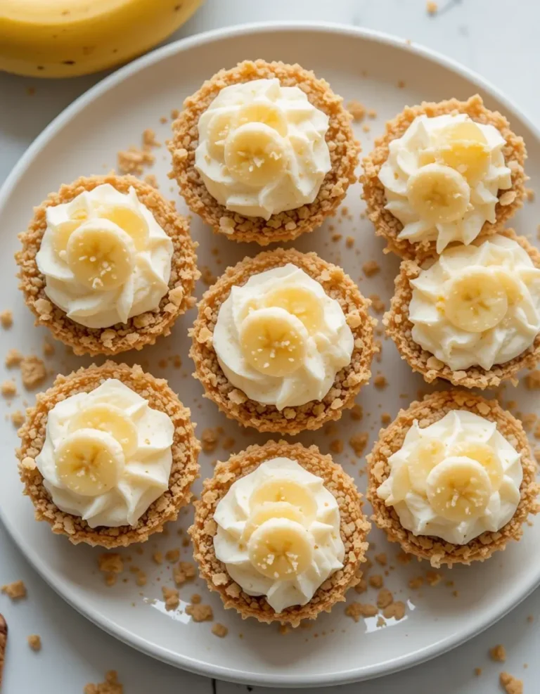No-Bake Mini Banana Cream Pies