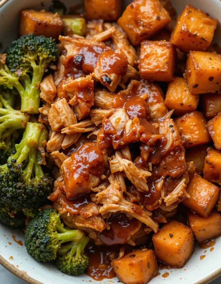 BBQ Chicken And Roasted Sweet Potato Bowl