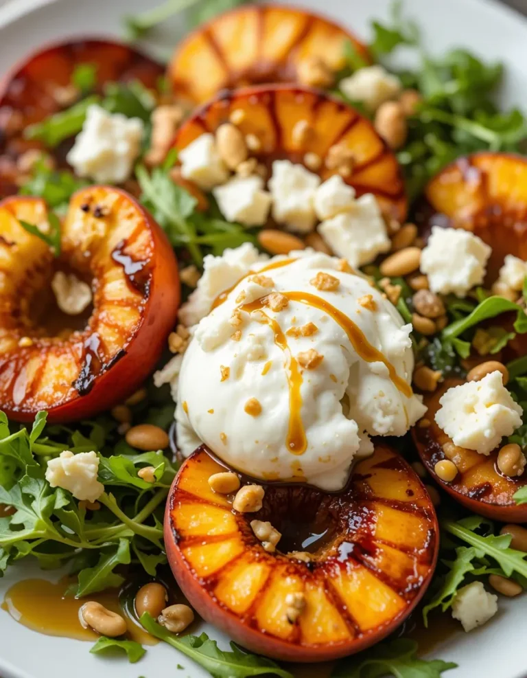 Grilled Peach and Burrata Salad