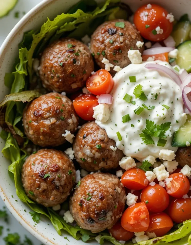 Greek Meatballs with Tzatziki Sauce