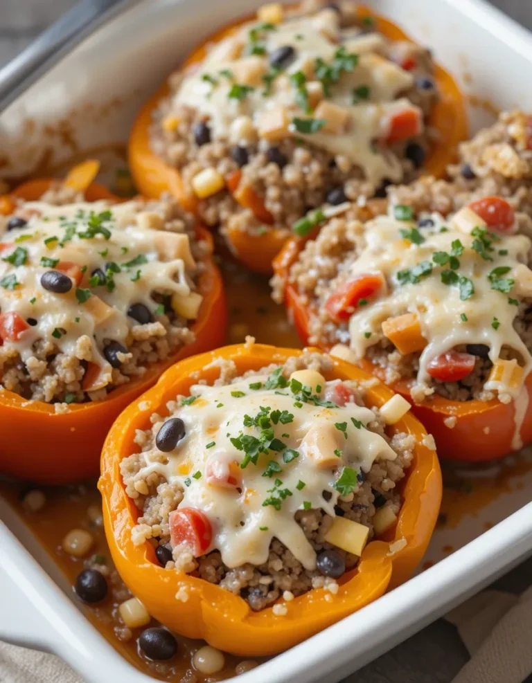 Quinoa Stuffed Bell Peppers (Vegetarian & High-Protein)