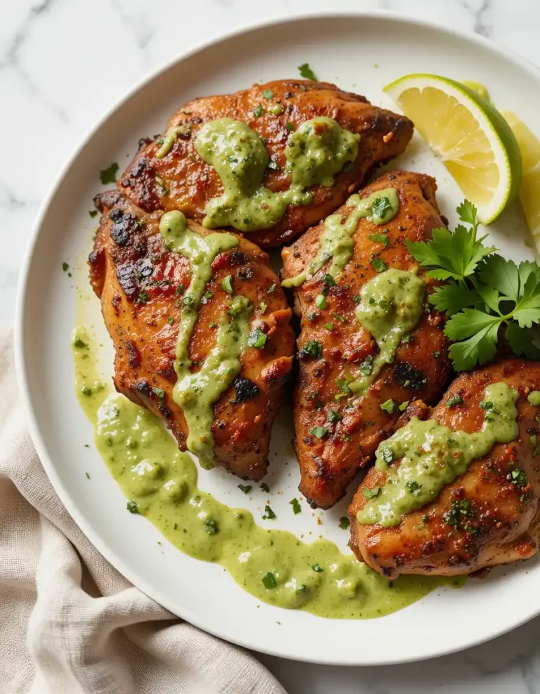 Peruvian Chicken with Green Sauce
