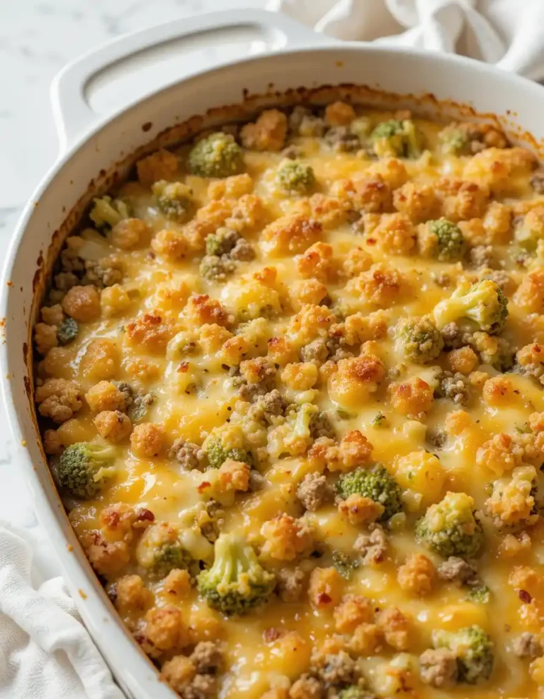 Ground Beef and Broccoli Casserole